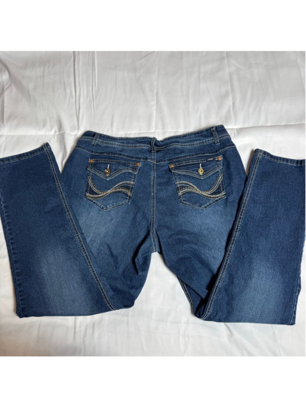 Women's Angels Blue Straight Leg Jeans Size 18 - Picture 9 of 11